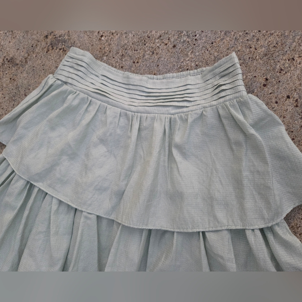 Tiered Maxi Skirt in Sage Green - Women's Flowing Maxi - Picture 6 of 13